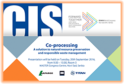 Representatives of the Cement Industry of Serbia (CIS) presented solutions for the preservation of natural resources and responsible waste management in the international ISWA Congress.